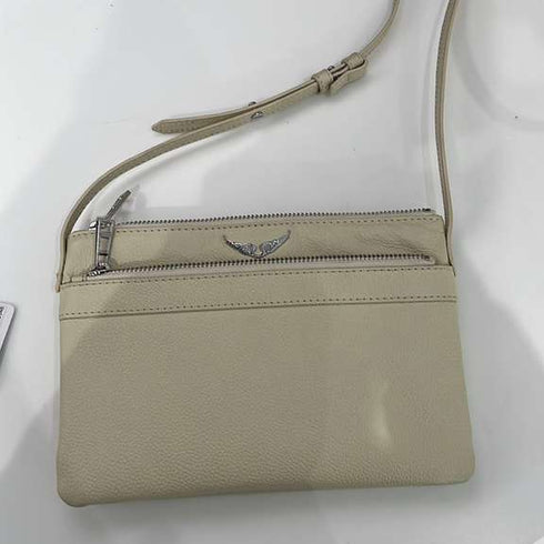 Crossbody Zadig & Voltaire Stella Wings cream de piel (A pedido)
