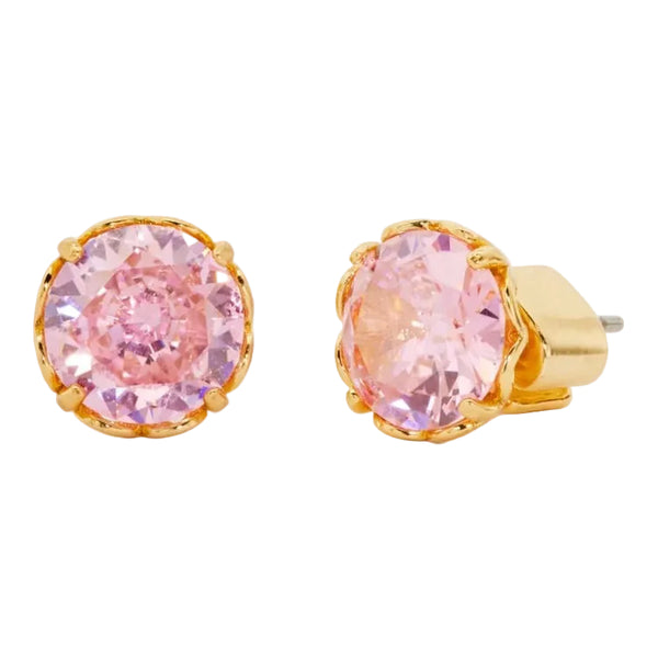 Aros Kate Spade de botón That Sparkle redondo color Blush