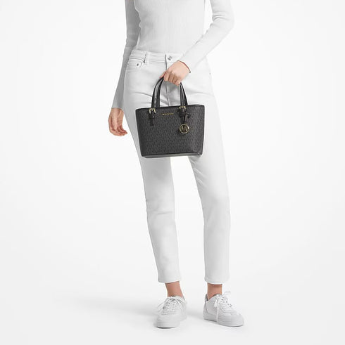 Tote Michael Kors Jet Set Travel XS negro logo monograma