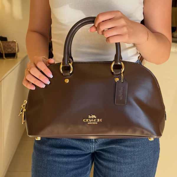 Cartera COACH Lara Satchel café