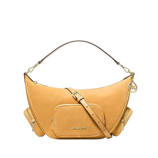 Cartera Michael Kors Merritt mediano gamuza Miel (Reserva por Whatsapp)