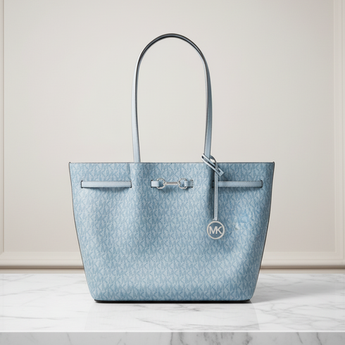 Tote Michael Kors Carson Large logo celeste (reserva por Whatsapp)