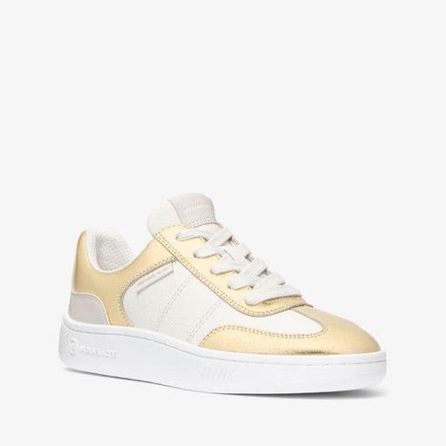 Zapatilla Michael Kors Kai metalic gold cuero