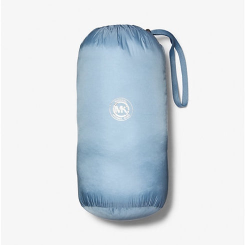 Parka Michael Kors mujer Celeste/monograma azul marino, Chevron Logo Print Quilted Nylon Reversible