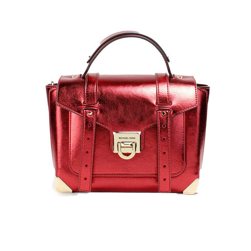 Crossbody Michael Kors modelo Manhattan metalizada Roja edición de colección
