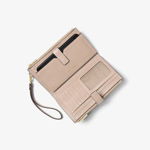 Billetera Michael Kors Jet Set Travel logo rosado (reserva por whatsapp)