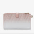 Cartera de mano y billetera Michael Kors Jet Set porta telefono logo monograma rosa