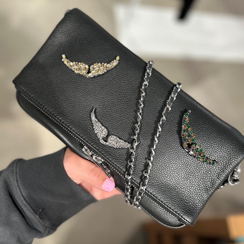 Cartera Zadig & Voltaire Rock black Noir 3 Wings (Reserva por whatsapp)