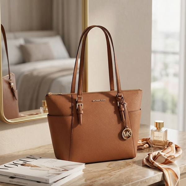 Tote Michael Kors Charlotte cuero saffiano