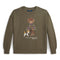 Poleron Polo Bear juvenil de Ralph Lauren verde ( a pedido)