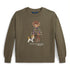 Poleron Polo Bear juvenil de Ralph Lauren verde ( a pedido)
