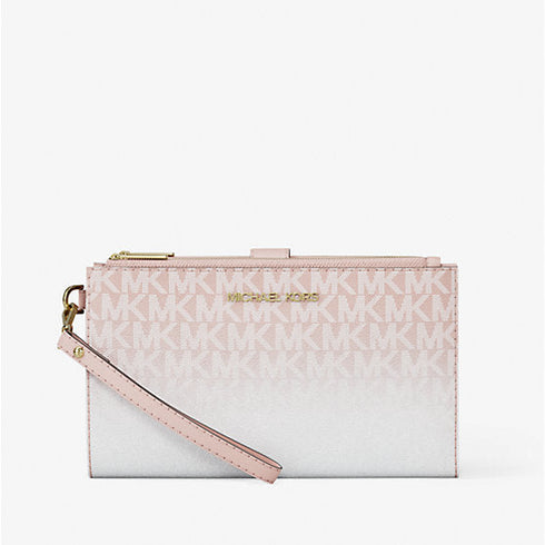 Cartera de mano y billetera Michael Kors Jet Set porta telefono logo monograma rosa