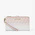 Cartera de mano y billetera Michael Kors Jet Set porta telefono logo monograma rosa